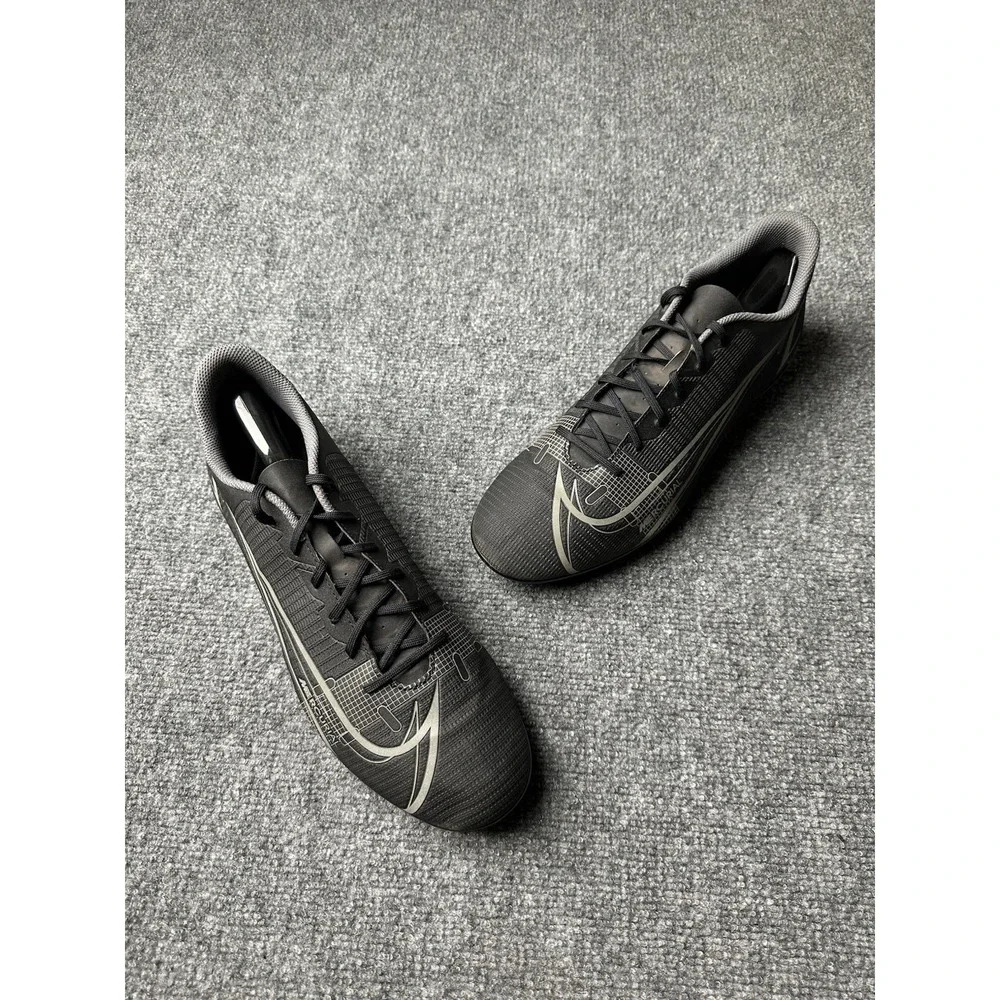 Mens Soccer Nike Mercurial Vapor 14 Elite FG Black Silver CU5692-004, Size US 13